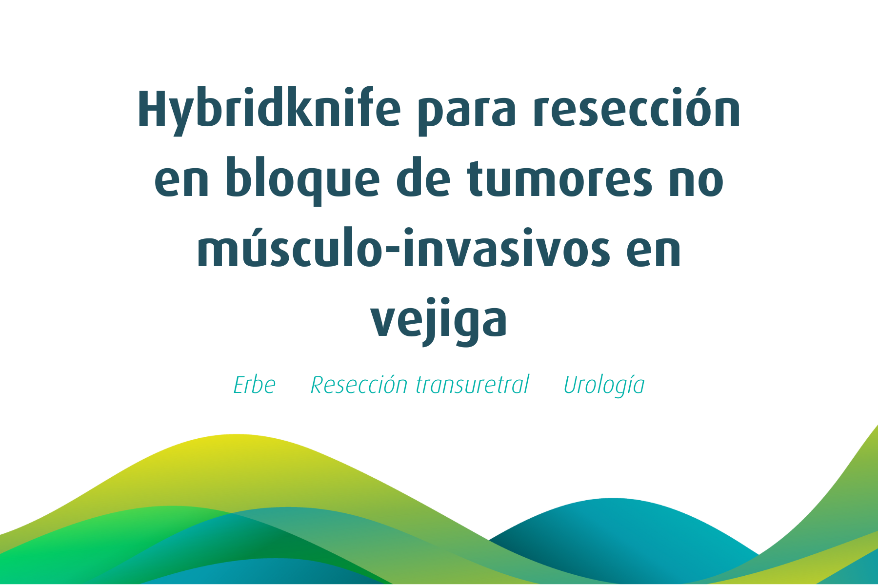 Hybridknife para resección en bloque de tumores no músculo-invasivos en vejiga